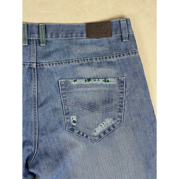 Dodeca Jeans Mens 40x33 Blue Relaxed Baggy Fit 90s Retro Distressed Wide Leg - Picture 11 of 13